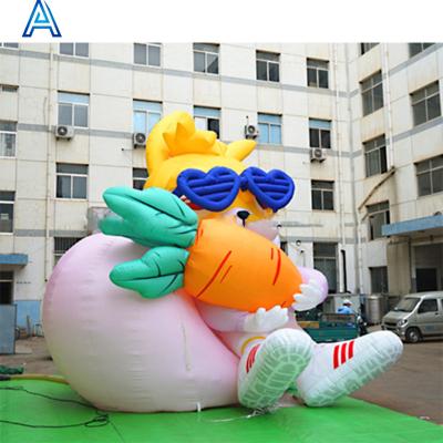 China Advertising& Inflatable Toy Blow Up Easter Decoration Ads For Inflatable Animal Rabbit LED Light for sale