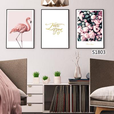 China Modern Decoration Art Framed Fresh Flower Hotel Wall Painting On Canvas Print Wall Art for sale