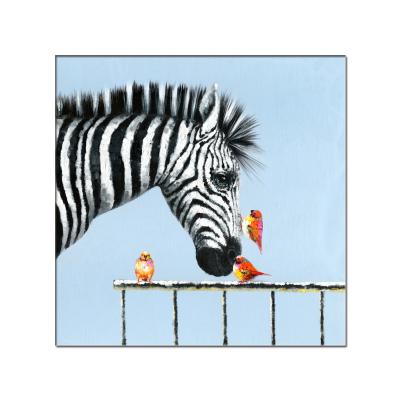 China Modern Wholesale Zebra Wall Art Painting Handmade Oil Painting Abstract Animal for sale