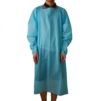 China Waterproof Disposable Hospital CPE Isolation Uniform Gown for sale