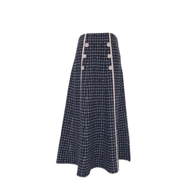 China Autumn/winter 2022 new high waist medium woolen skirt knitted breathable skirt length a-line skirt for sale