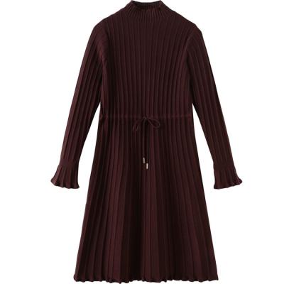 China Wholesale High Quality Breathable Autumn Winter Fashion Long Sleeve Casual Slim Knit Dresses for sale