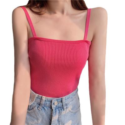 China Fashionable sexy breathable new summer new arrival knitted high waist short vest for girls for sale