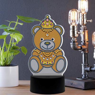 China Classic Diamond Painting Tools Special Shaped Personalized 5d Diamond Painting Led Light With And Usb Cable for sale