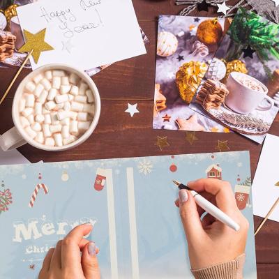 China 2022 New Europe Exquisite Handmade Personalize Snowman Christmas Greeting Gift Vouchers for sale