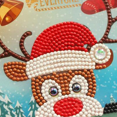 China Exquisite Europe High Quality Fashion Snowman Elk Santa Claus Personalize Holiday Christmas Greeting Card for sale