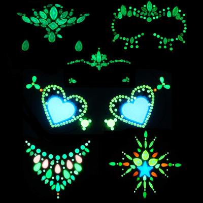 China Brand New Eco-friendly Shape Special Fashion Exquisite Personalized Makeup 3d Luminous Sticker for sale