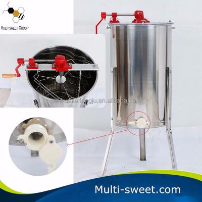 China Separating Bee Honey 2 3 4 6 8 10 Frame Manual Stainless Steel Honey Extractor for sale