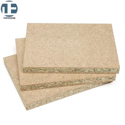 China TOPOCEAN Industrial 4*8ft 12/18/22 mm E0/E1 spanplatte Laminated Particleboard Flakeboards Chipboard Wholesale for sale