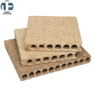 China TOPOCEAN factory price modern tubular cavity core particle board chipboard door core 25/30/35/40/45mm for sale