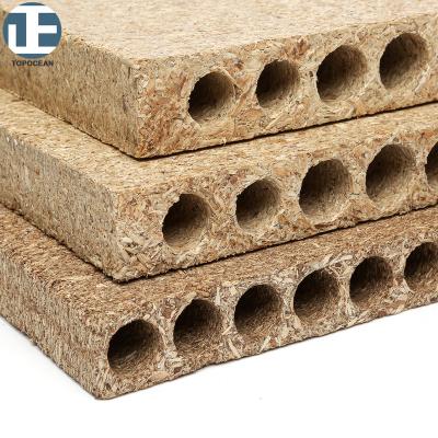 China TOPOCEAN 28mm 33mm 34mm Modern Hollow Core Tubular Chipboard/Hollow Particle Board For Interior 18MM Door for sale