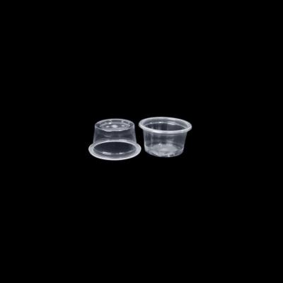 China Plastic Clear Sauce Cup OEM ODM Disposable Black Leak Resistant for Chutney Souffle for sale