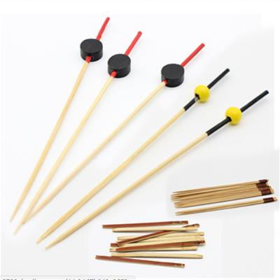 China Custom Logo Bamboo Knot Picks Skewers Not Coated Easily Cleaned Heat Resistance for sale