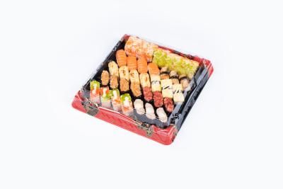 China Sushi Tray with Transparent Lid Disposable Bento Lunch Sushi Box Takeaway Food Packing Box for sale