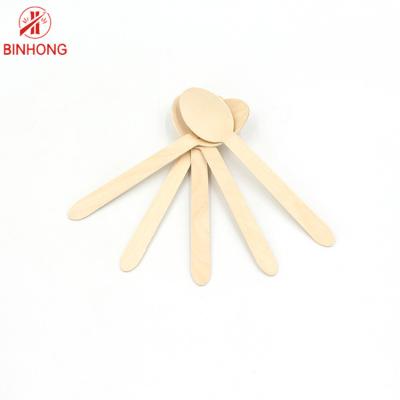 China Disposable Food Grade Smooth Biodegradable Wooden Spoons for sale