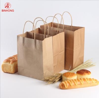 China Custom Logo Brown Flexo Printing Kraft Paper Bag for sale