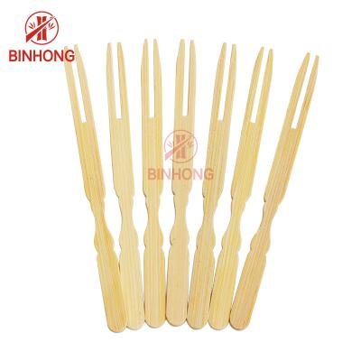 Chine Bâtons en bambou jetables de brochette de fruit de Moso 9cm à vendre