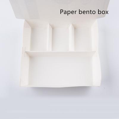 China Rectangular Kraft Paper Take Away Box Compostable Disposable With PET Lid for sale