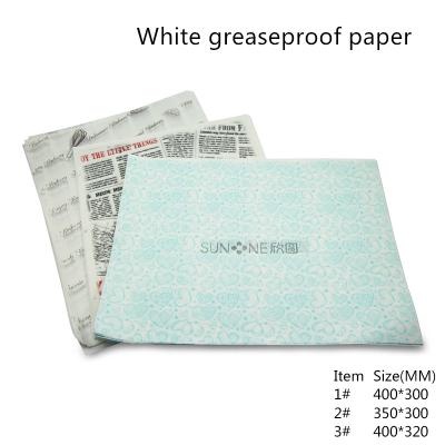 China Envoltório de papel à prova de graxa 400*300mm do Hamburger do produto comestível à venda