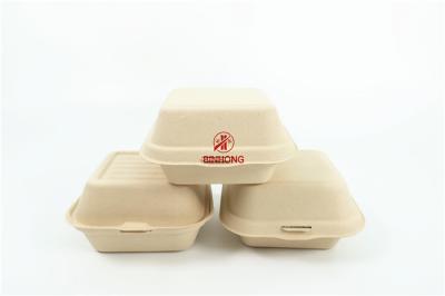 China Clamshell Biodegradable Take Away Box Sustainable Fast Food Packaging for sale