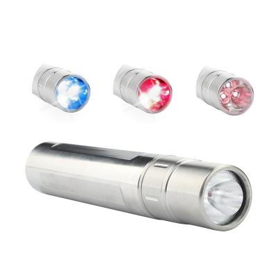 China Blood Vessel Removal Red Light Therapy Torch 3 Color Rechargeable Handheld Radio Led Red Light Therapy Arthritis Pen for sale