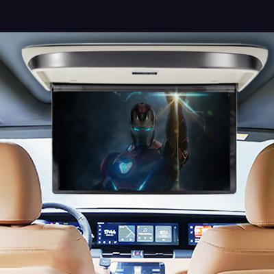 China 13.3/16 Inch Mini Bus Car Dvd Android Lcd Display Advertising Flip Down Roof Player Stereo for sale