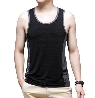 China QUICK DRY Men Cooling Reversible Sleeveless  Sports Gym Workout High Quality Quick Dry Breathable Vest  Tank  Tops For  Men for sale