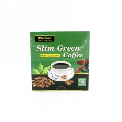 China Wansongtang low fat slim green coffee with ganoderma private label coffee soluble coffee weight loss for sale