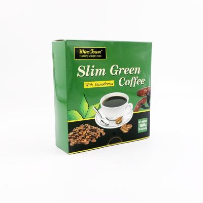 China WinsTown Natural Healthy Weight Loss Slim Green Coffee Diet With Ganoderma Slimming Instant Coffee for sale