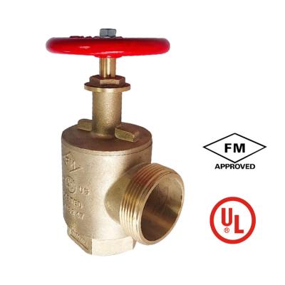 China Male Thread Outlet Angle Pipe Fire Valve 2 1/2