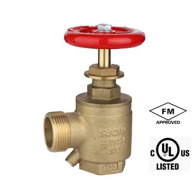 China Brass Valve UL/FM Brass Pipe Angle Valve 1 1/2