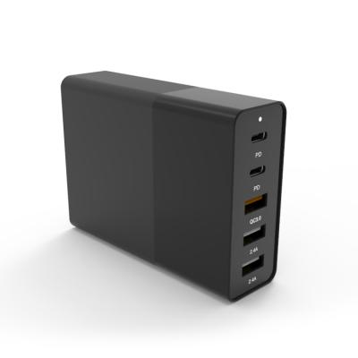 China 65W USB Charger 65W Multiple Port Type C Power Adapter Mobile Phone Fast Charging 6 Charger Station for sale