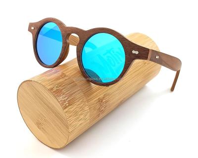 China Fashion Sunglasses Bamboo Wood Restore Ancient Ways Round Box Polarized Lenses Men Sunglasses Drop Shipping 2021 for sale