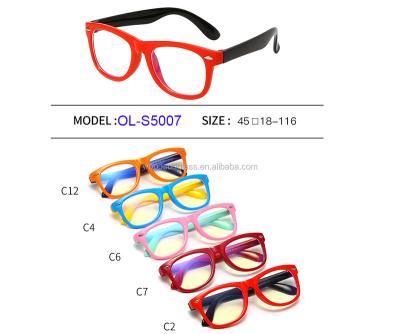 China Reading Game Working Glass Kids Blue Light Blocking Optical Frame , Silicone Kids Glasses for sale