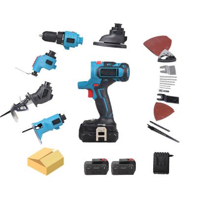 China DIY 5 in 1 Cordless Power Tools Drill Kit Set Brushless Power Drill Combo Recopricating Jig Saw Saw Oscillating Tool for sale