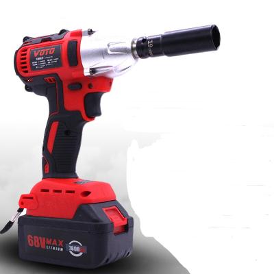 China High Torque Industry Wholesale Lithiun-ion Battery Cordless Brushless Rechargeable Power Tool Electric Impact Wrench 255*160*60mm en venta