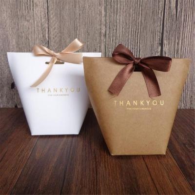 China Custom ECO Brown Grocery SupermarketPaper Gift Bag Printing Craft Paper Bag Takeout With Foldable Handle Small Kraft Paper Bag for sale