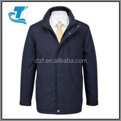 China Breathable Canvas Filled Cotton Padding Cheap Vintage Mens Jacket Two Way Zipper High Quality Jacket for sale