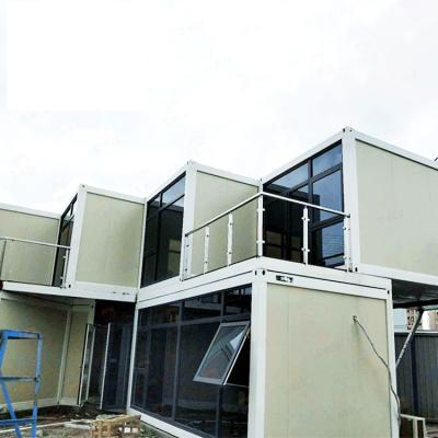 China 20FT Prefab Villa Flat Pack Container Modern Double Floor Prefab 40FT Custom Luxury Modern Double House for sale