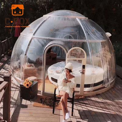 China Water Proof/Fireproof Geodesic Camping Dome Kit Tents Resort 2m 3m 4m 5m 9m Transparent Igloo Hotel Dome Prefab Dome House for sale