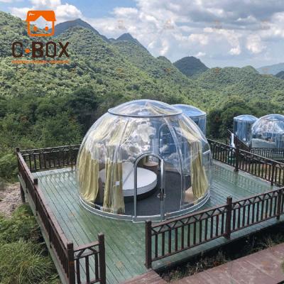 China Water Proof / Fireproof Glamping Garden Igloo Geodesic Dome Tents Customized Size Eco-friendly Prefab Dome House for sale