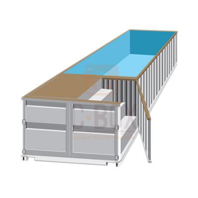 China 20Ft 40Ft Modern Hot Selling Custom Sea Shipping Container Pool Container Pool for sale