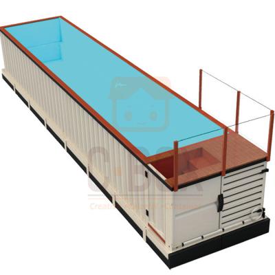 China New Container 20GP de Piscine de Contenedor Modern Piscina Container Portable Swimming Pools for sale