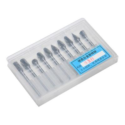 China 10pcs Carpenter's Tungsten Steel Carbide Rotary File Set For Woodworking Rotary File Set for sale