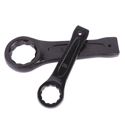 China Carbon Steel Black Carbon Steel Trimming Gripping Hammer Ring Spanner Heavy Duty Plain Finished for sale