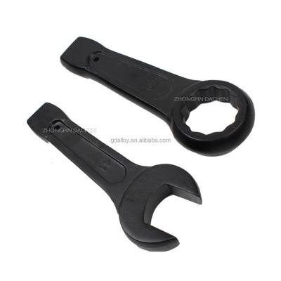 China Single Finished Heavy Duty 45# Steel Grabbing Hammer Trimming Tool Bike Open End Wrench for sale