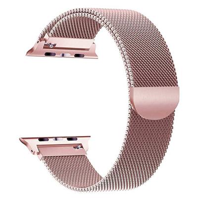 China Universal Stainless Steel Loop Milanese Watch Band For Watchband Series 6 5 4 3 2 1 Metal Magnetic Watch Strap for sale