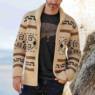 China Wholesale New Trendy Winter Long Sleeve 2021 Fall Knit Plus Size Mens Sweaters Zipper Cardigan for sale