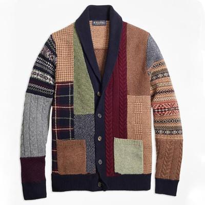 China Custom Made Winter High Quality Warm Soft Cotton Long Sleeve Style Fashion Cardigan Sweater Men for sale