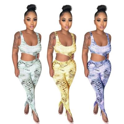 China QUICK DRY Jiaer-Women Fashion Sexy Floral V Neck Tank Hollow Stretch One Piece Rompers Club To Wear Tight Jumpsuit for sale